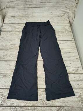 Lululemon Studio Dance Pants Black Lined Wide Leg